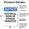 Signmission Electrical Room No Storage, 18 in W x Rectangle, Plastic OS-2PACK-NS-P-1824-V-11687 - alternate 2